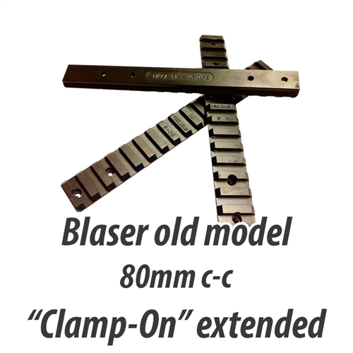 Blaser "Clamp On EXTENDED" - montage skinne - Picatinny/Stanag Rail 80mm hulafstand